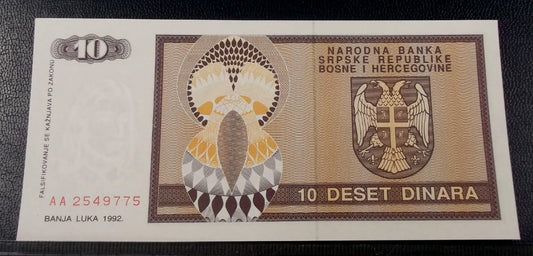 10 dinarów BOŚNIA I HERCEGOWINA