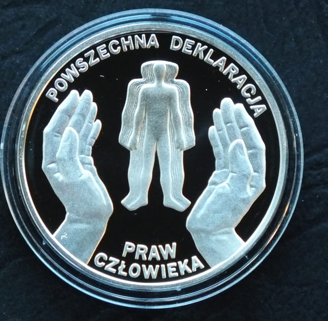 10 zł 50. rocznica przyjęcia przez ONZ Powszechnej Deklaracji Praw Człowieka