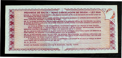 1 Austral -  Argentyna Provincia de Salta