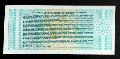 1 Austral -  Argentyna Provincia de Tucuman