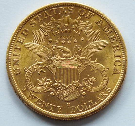 Moneta 20 USD ZŁOTO 1896 S