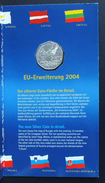 5 euro Rozszerzenie Unii Europejskiej - Austria