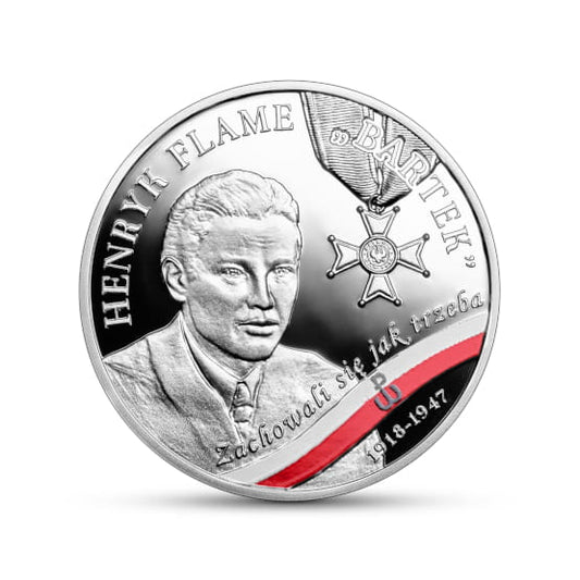Moneta 10 zł Wyklęci przez komunistów żołnierze niezłomni – Henryk Flame „Bartek”