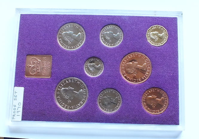 Zestaw 8 monet Proof 1970 Wielka Brytania