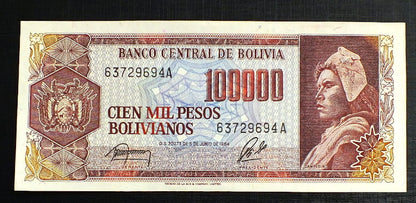 100000 Pesos - Boliwia 1984 r.