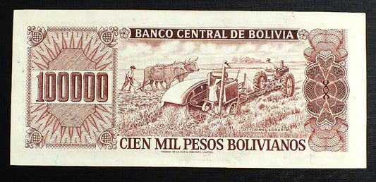 100000 Pesos - Boliwia 1984 r.