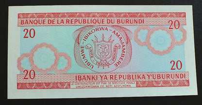 20 franków - Burundi