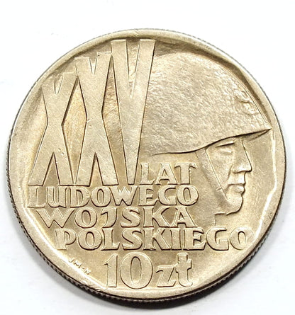 10 zł XXV lat Ludowego Wojska Polskiego 1968