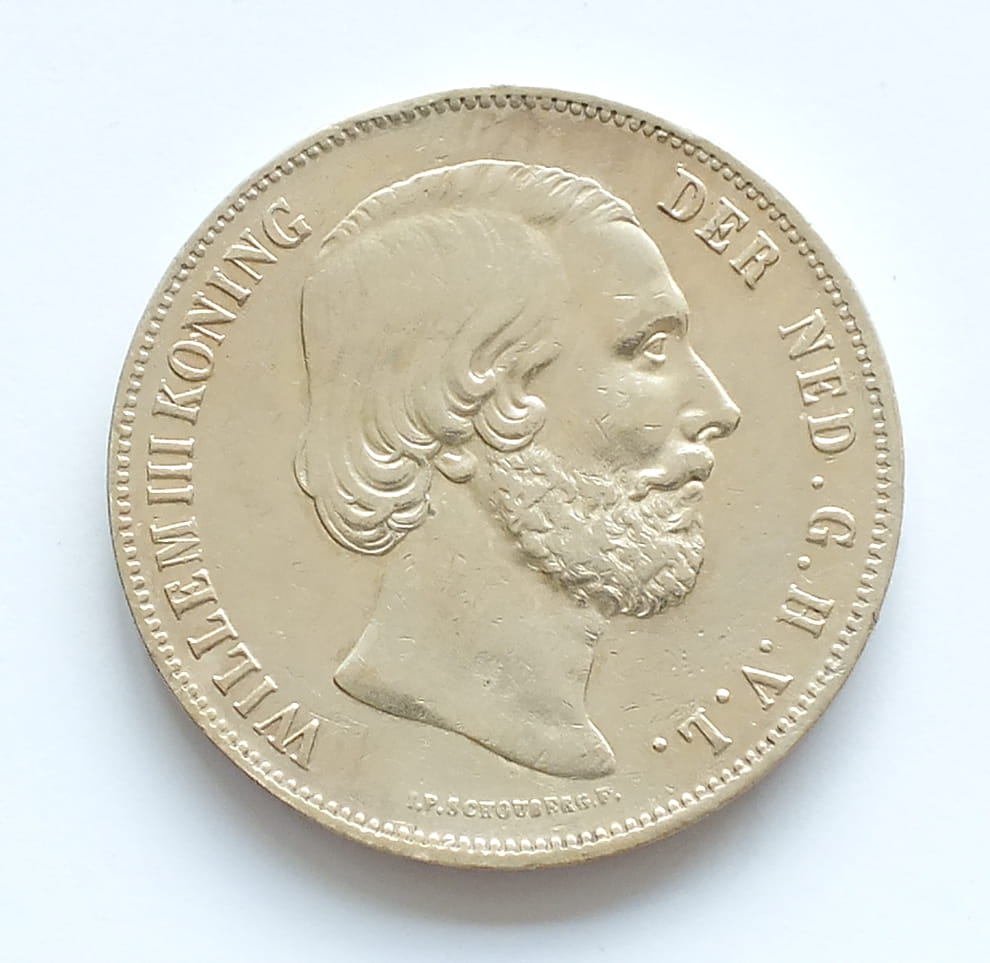 2 1/2 guldena Holandia 1858 r.