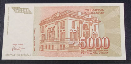 5000 dinarów JUGOSŁAWIA