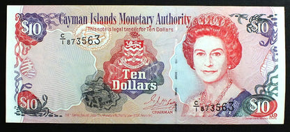 10 Dolarów - Kajmany 2001 r.