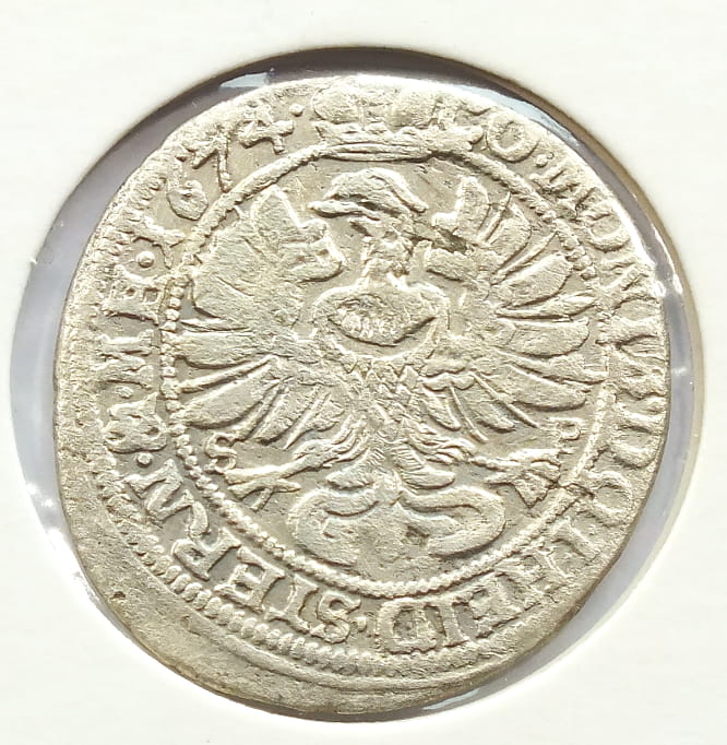 6 Krajcarów Śląsk Sylwiusz Fryderyk OLEŚNICA 1674