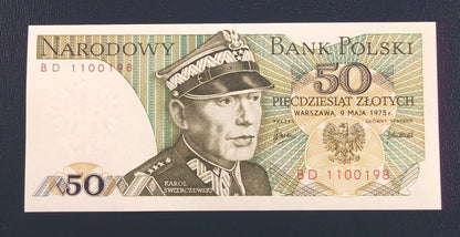 50 zł Karol ŚWIERCZEWSKI 1975 UNC