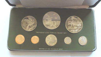 Set 8 monet PROOF Trynidad i Tobago