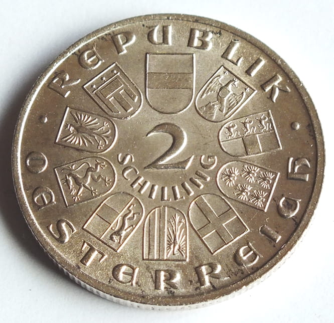 2 Schillingi Franc Schubert 1928