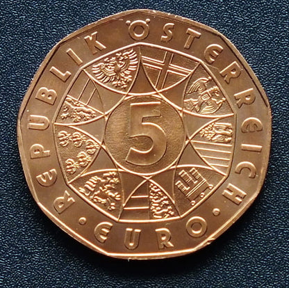 5 euro 200th Anniversary of Society of Music Lovers - Austria