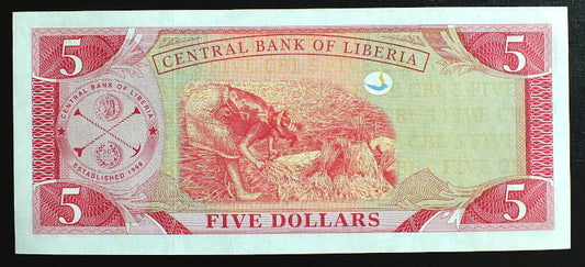 5 Dolarów - Liberia 2003-9 r.