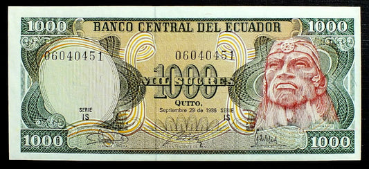 1000 Sucres - Ekwador 1986 r.
