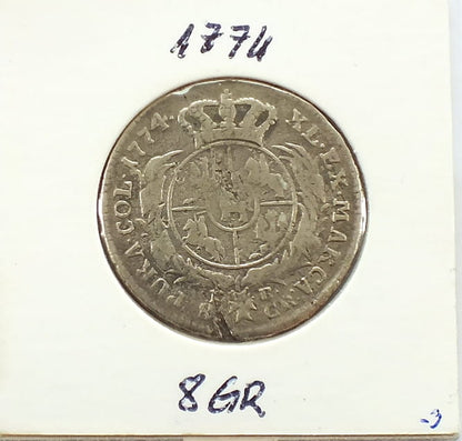 Dwuzłotówka / 8gr Staniław August Poniatowski 1774 EB