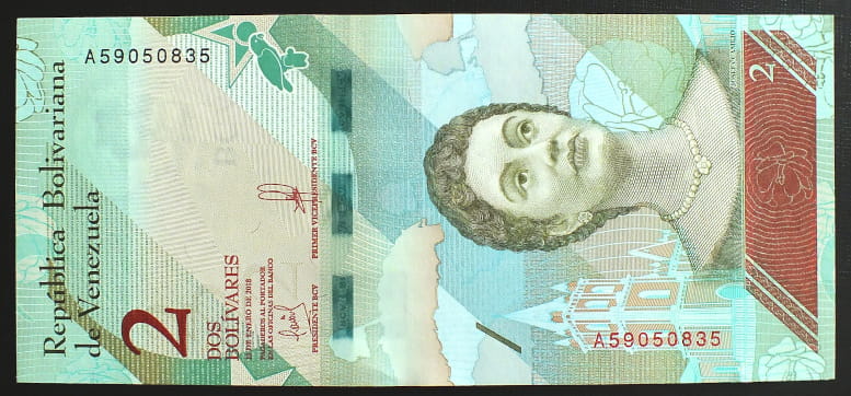 2 Bolivares - Wenezuela 2018  r.