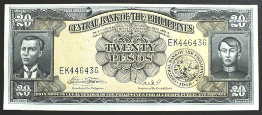 20 pesos - Filipiny 1949 r.