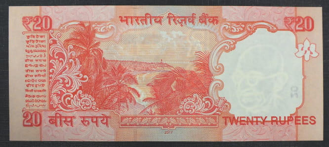 20 Rupees -Indie 2002 r.