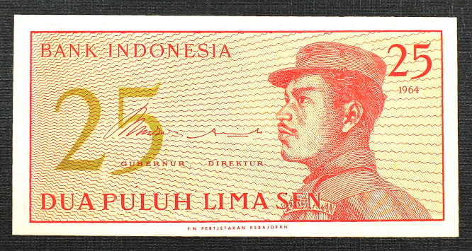 25 Sen - INDONEZJA 1964 r.