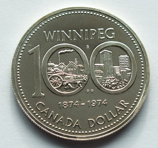 1 dollar 100 lat Winnipeg 1874-1974