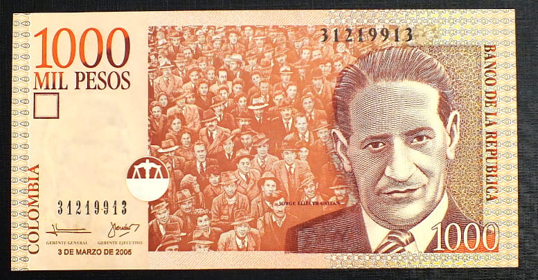 1000 Pesos - Kolumbia 2001