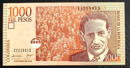1000 Pesos - Kolumbia 2001