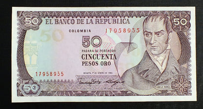 50 Pesos Oro - Kolumbia 1986 r.