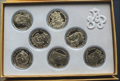 Numizmaty Kolekcja Królewska 7 x Piastowie, Srebro Ag925