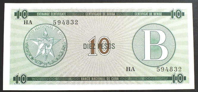 10 pesos KUBA - B