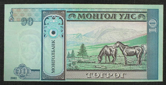 10 Tugrik - Mongolia 2002 r.