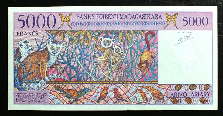 5000 Franków Madagaskar 1995 r.