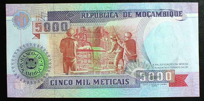 50000 Meticais - Mozambik 1991 r.