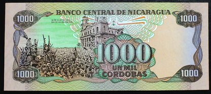 1000 Cordobas - Nikaragua 1985 r.