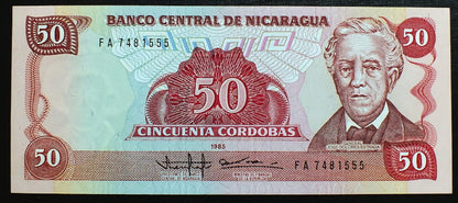 50 Cordobas - Nikaragua 1985 r.