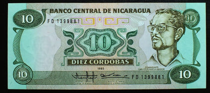 10 Cordobas - Nikaragua 1985 r.