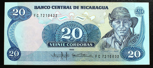 20 Cordobas - Nikaragua  1985 r.