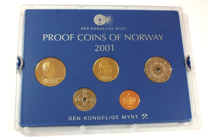 Set Proof coins of Norway 2001
