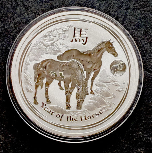 Australia 1 dolar Rok Konia LUNAR (1 OZ Ag) - 2014 r.