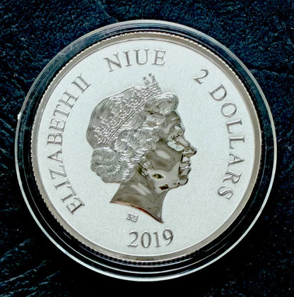 Niue 2 dolary  White Tiger  (1 OZ Ag) - 2019 r.
