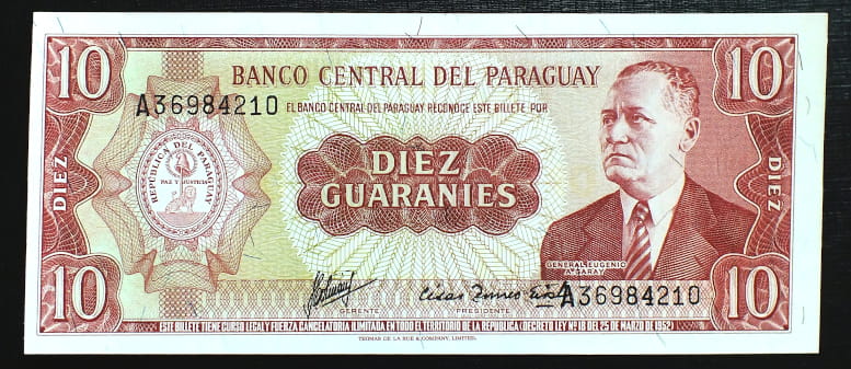 10 Guaranies - Paragwaj 1952 r.