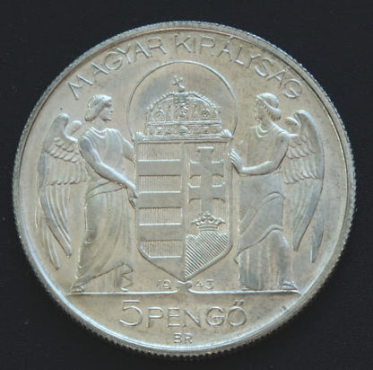 Moneta 5 pengo 1943 r. Węgry