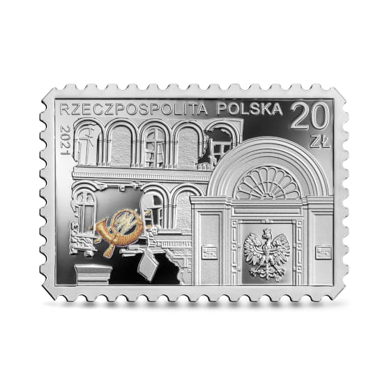 Moneta 20 zł Obrona Poczty Polskiej w Gdańsku. Agresja Niemiec na Polskę