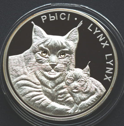 20 rubli Ryś (Lynx Lynx) Białoruś 2008 r. 1 OZ