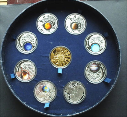 Numizmaty Systema Solare  x 9 , Srebro Ag925