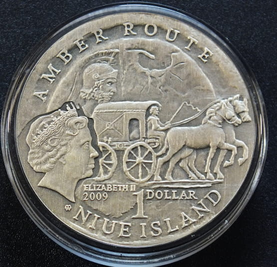 1 dolar Szlak Bursztynowy - Elbląg 2009 NIUE