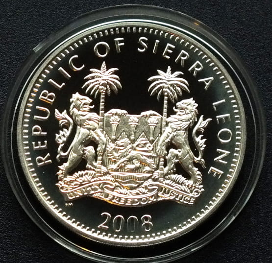 10 Dollars 2008 'Happy Easter' Sierra Leone - srebro